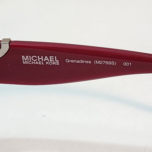 Michael Kors Womens Grenadines (M27695) Sunglasses Black Magenta with Case - Picture 6 of 10